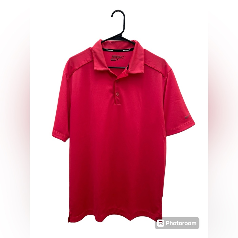 Nike Golf Tour Performance Dri-Fit Neon Pink Polo, size L